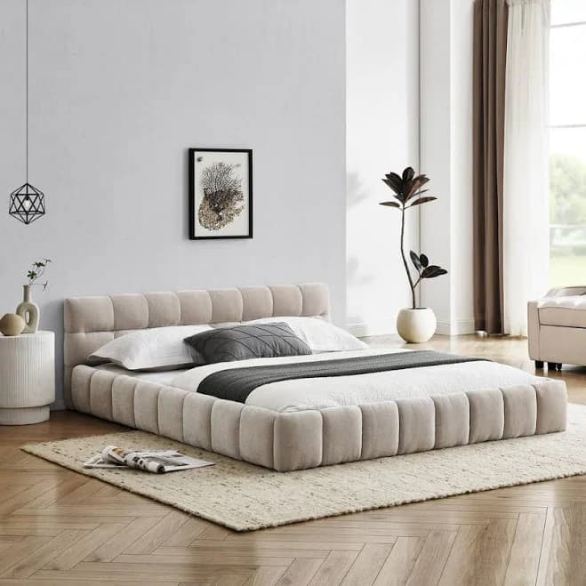 GDFStudio Olivia Upholstered Tufted Queen Bed