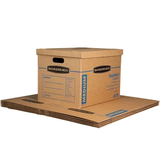 Bankers Box SmoothMove Classic Medium Heavy Duty Recycled Cardboard Moving Boxes
