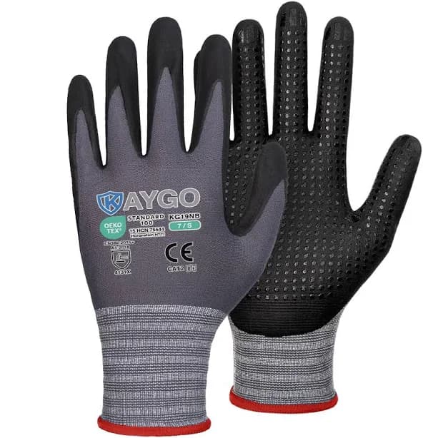 KAYGO MicroFoam Nitrile Coated Work Gloves