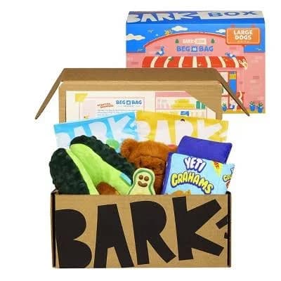 BARK Beg-n-Bag Large Box Dog Plush Toy Set