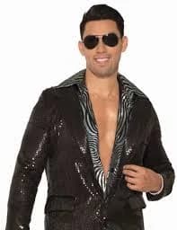 Forum Novelties Men's Disco Sequin Blazer with Pockets