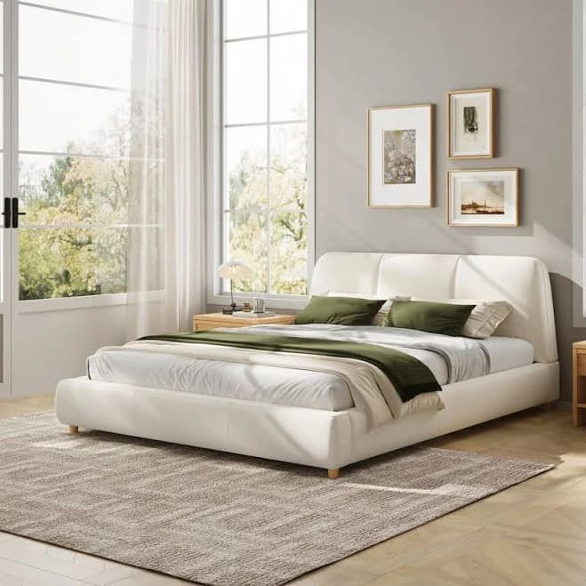 Christopher Knight Home Mitchell Upholstered Platform Bed Frame