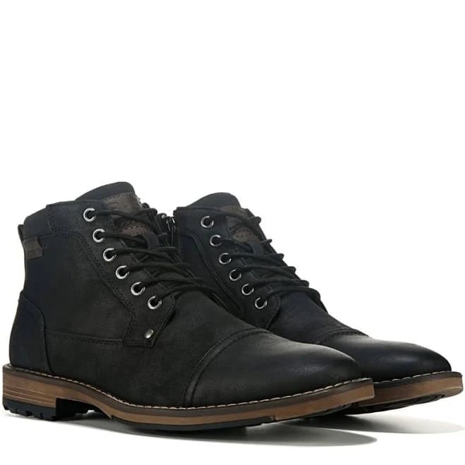 B52 by Bullboxer Men's Lug Sole Faux Leather Boots