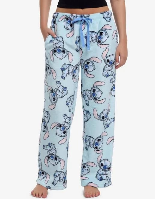 Disney Stitch Fuzzy Pajama Pants
