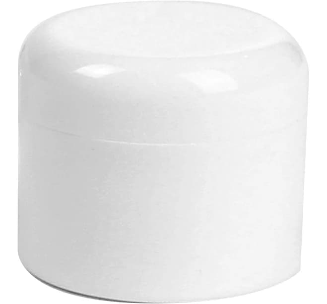 White Round Amenity Jar w/Lid