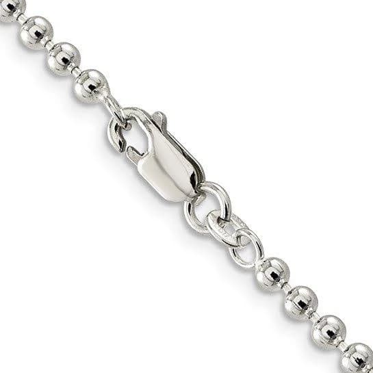Sterling Silver Beaded Ball Chain