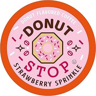 Medium Roast Coffee Pods, Strawberry Sprinkle Flavor, 40 Count, Compatible with 2.0 K Cup Brewers