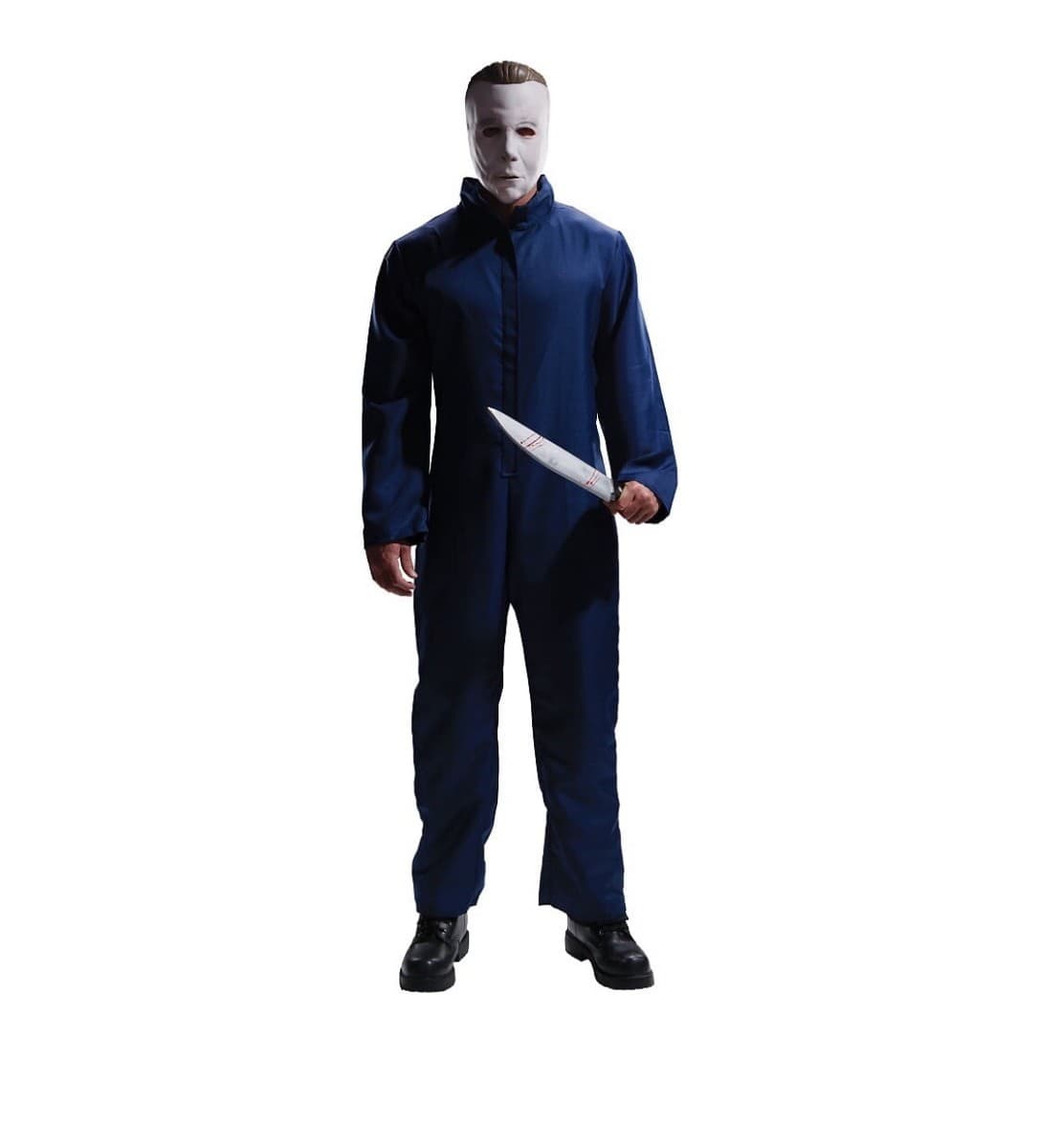 Adults Michael Myers Costume Coverall Jumpsuit Size 46-52 With Mask
