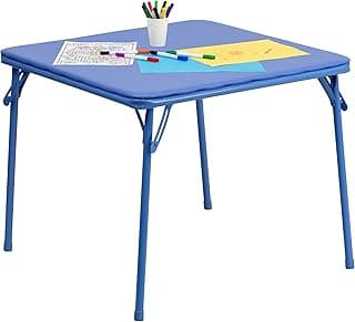 Mindy Kids Blue Folding Table with Padded Top and Powder Coated Locking Legs