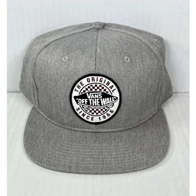 VANS Off The Wall Adjustable Snapback Hat Mens Gray Cap One Size BRAND NEW - New Men | Color: Gray
