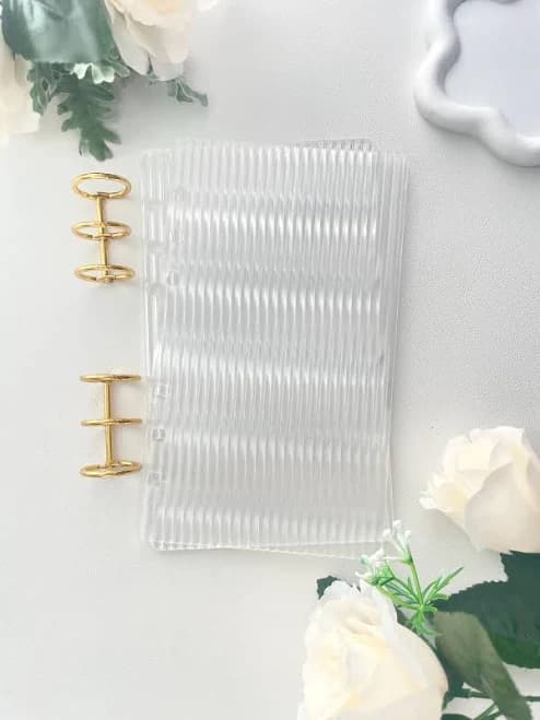 A6 Fluted Gold Ring Binder