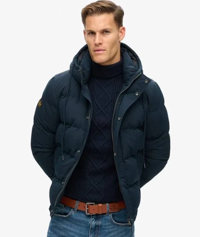 Superdry Men's Everest Short Hooded Puffer Jacket