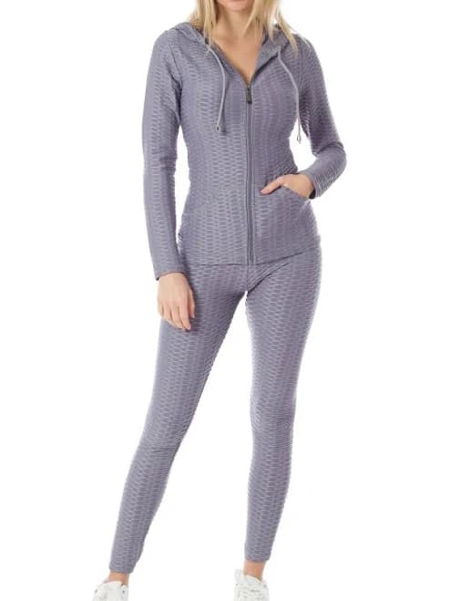 Scrunch Butt Active Leggings Zip Up Jacket Set