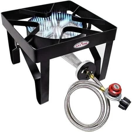 Gas ONE 200,000 BTU Square Heavy-Duty Single Burner Outdoor Stove Propane Gas Cooker