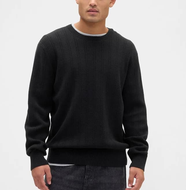 Gap Men's Cashsoft Ribbed Crewneck Sweater