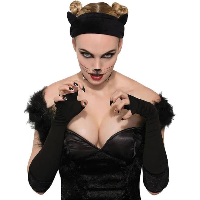 Black Cat-Velvet Headband with Ears