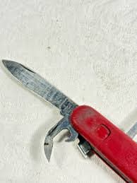 Wenger Swiss Army Knife Fisherman Multi Tool Fish Scaler Saw Red Used | eBay