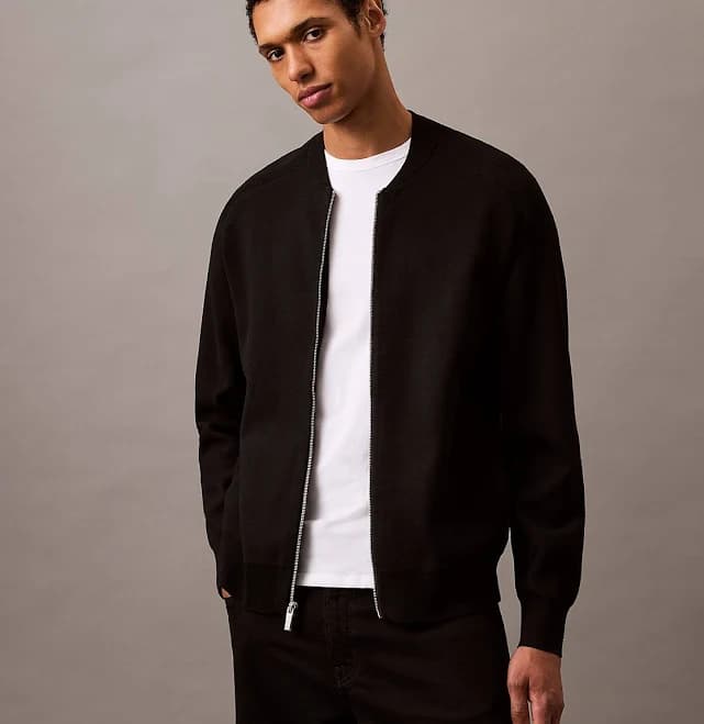 Calvin Klein Men's Tech Knit Bomber Jacket