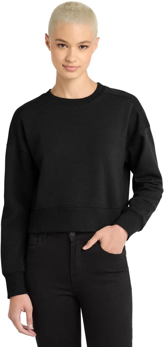 District Women's DT1105 Perfect Weight Fleece Cropped Crew