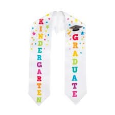 Kids White Matte Elementary School Graduation Robe