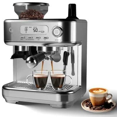 Semi-Automatic Espresso Machine with Steam Milk Frother