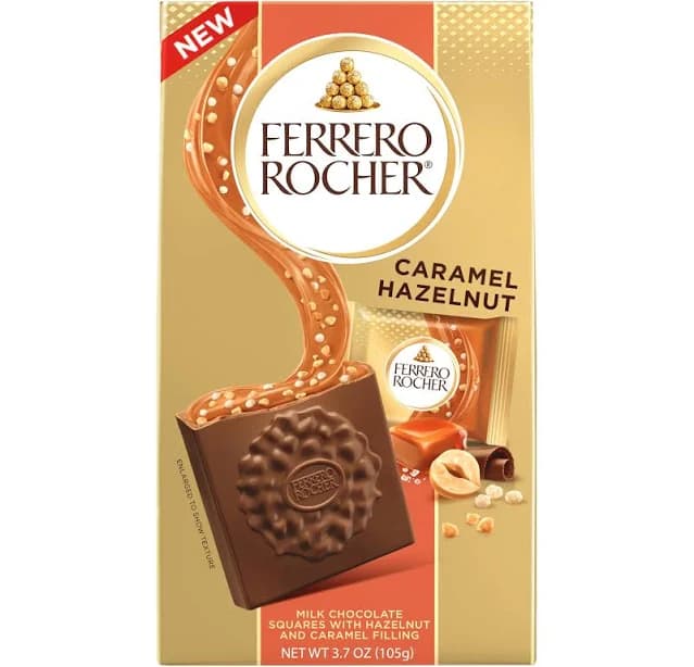 Ferrero Rocher Caramel Hazelnut Chocolate Squares