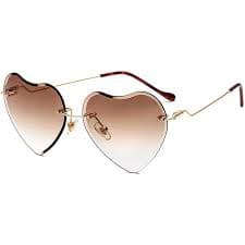 Amazon.com: Rimless Skinny Diamond Shape Sunglasses Womens Fashion Peach Mirror Lens : Clothing, Shoes & Jewelry