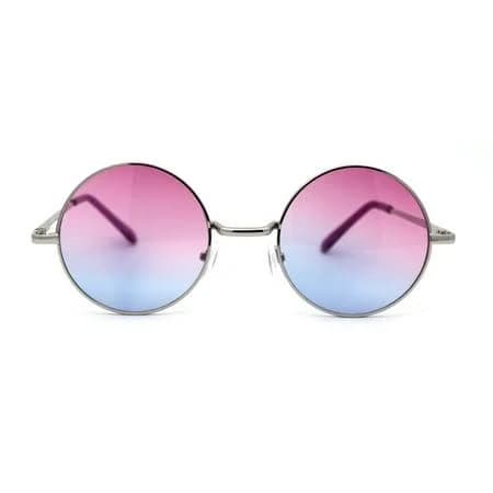 Dope Color Groovy Hippie Wire Rim Round Circle Sunglasses