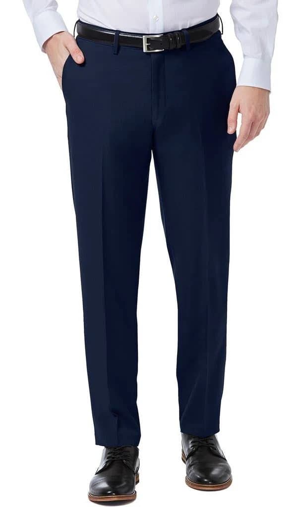 Haggar Men's Premium Comfort Slim Fit Flat Front Dress Pant