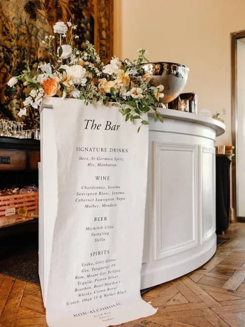 Bar Menu Linen Signage | Size 20x56 inch