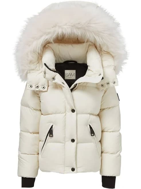 Sam. Toddler Girls Faux Fur Elsa Puffer Coat