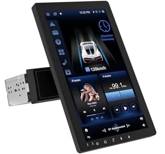 Vrbgify Android 13 10.1" Rotatable Touch Screen Car Stereo