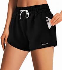 SOMER Running Shorts for Women High Waisted Athletic Gym Workout Shorts with Zipper Pockets and Liner Black Quick Dry Comfy 2025 - Walmart.com