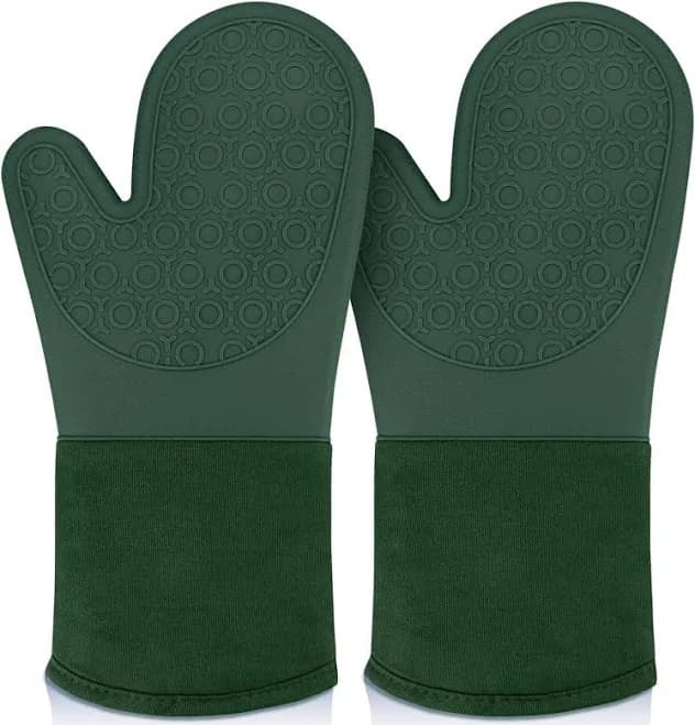 Sungwoo Silicone Oven Mitts, Heat Resistant Oven Gloves With Quilted