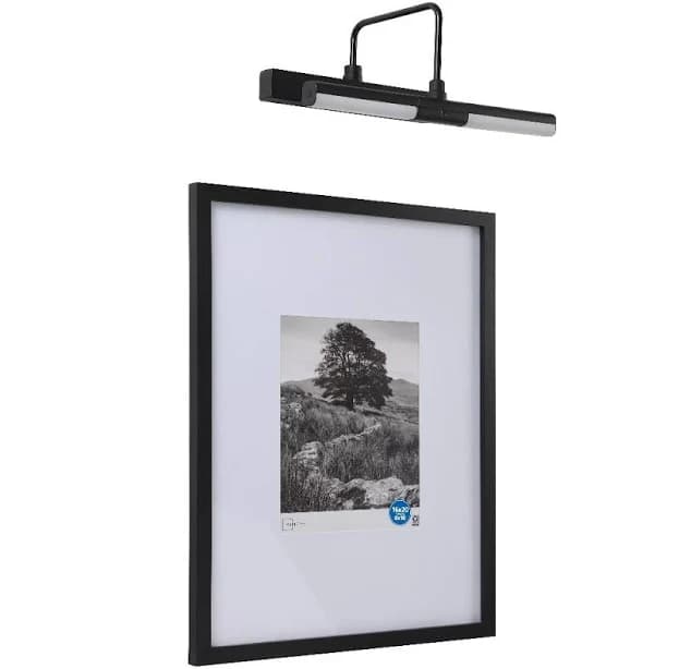 Mainstays 8x10 Black Picture Frame with Gallery Light