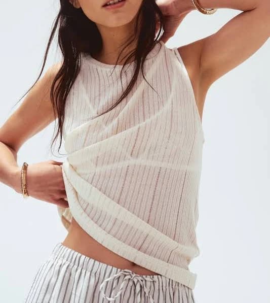 H&M Ladies Rib-Knit Tank Top