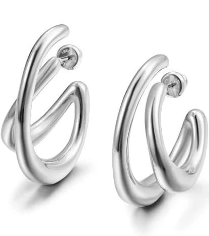 Twisted Tube Open Hoop Earrings