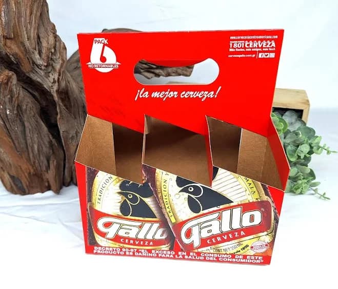 Gallo Beer 6-Pack Carton Guatemalan Beer Bottle Carrier