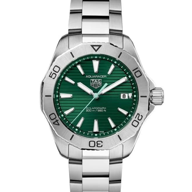 Tag Heuer Aquaracer Solargraph Green Quartz Men's Watch wbp1115.ba0000
