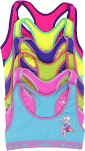 ToBeInStyle Girls Pack of 6 Fun Print Training Bras Top Wire-Free Non-Padded - Little Cutie Dog - Medium - Walmart.com