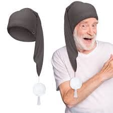 JIKNTTR Sleeping Nightcap For Men Women Adjustable Stocking Sleeping Cap Night Cap With Pom Ball For Daily Xmas Hat for Christmas - Walmart Business Supplies