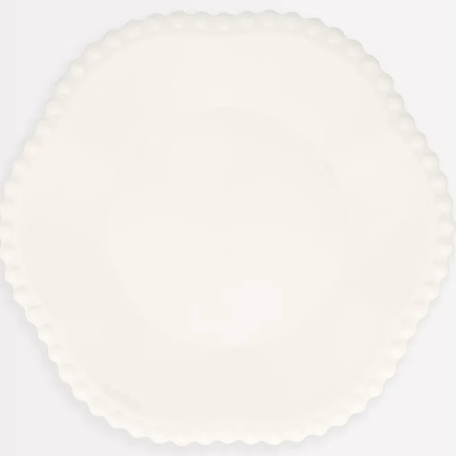 Meri Meri Pink Dot Edged Flower Compostable Dinner Plates