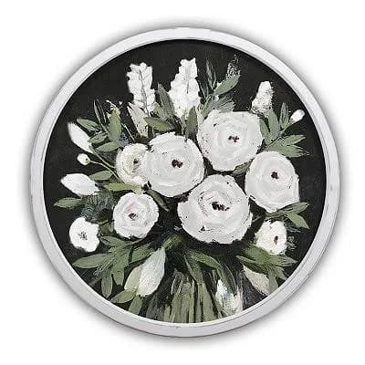 Kirkland's Home Flowers On Black Background Framed Art Print