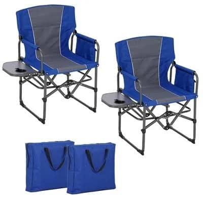 Camping Directors Chair Portable Folding Lawn Chairs for Adults