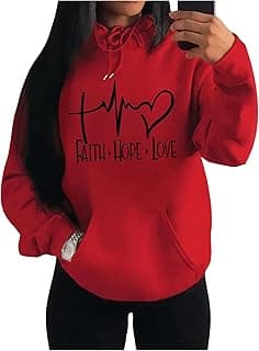 Women's Graphic Sweatshirts Long Sleeve Drawstring Hoodies Drop Shoulder Hooded Pullover Sweatshirt