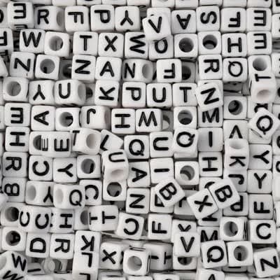 John Bead Square Alphabet Craft Beads