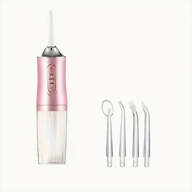Portable electric oral irrigator - Cordless water floss for teeth, rechargeable water floss with 3
