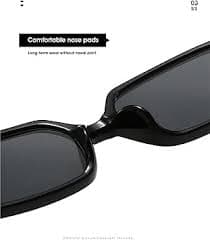 Square Men's And Women's Sunglasses Small Frame Shopping Commuter Sun Glasses(Black) at Amazon Women's Clothing store