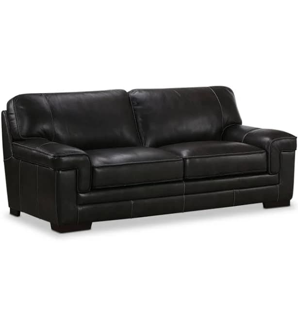 Macy's Myars 91" Leather Sofa
