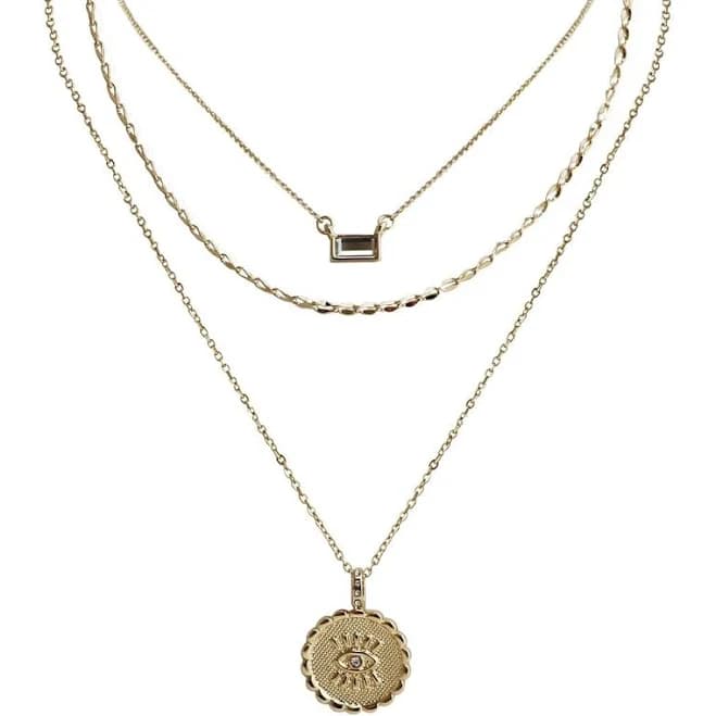 Seren Jewelry Women's Evil Eye Pendant Necklace Set